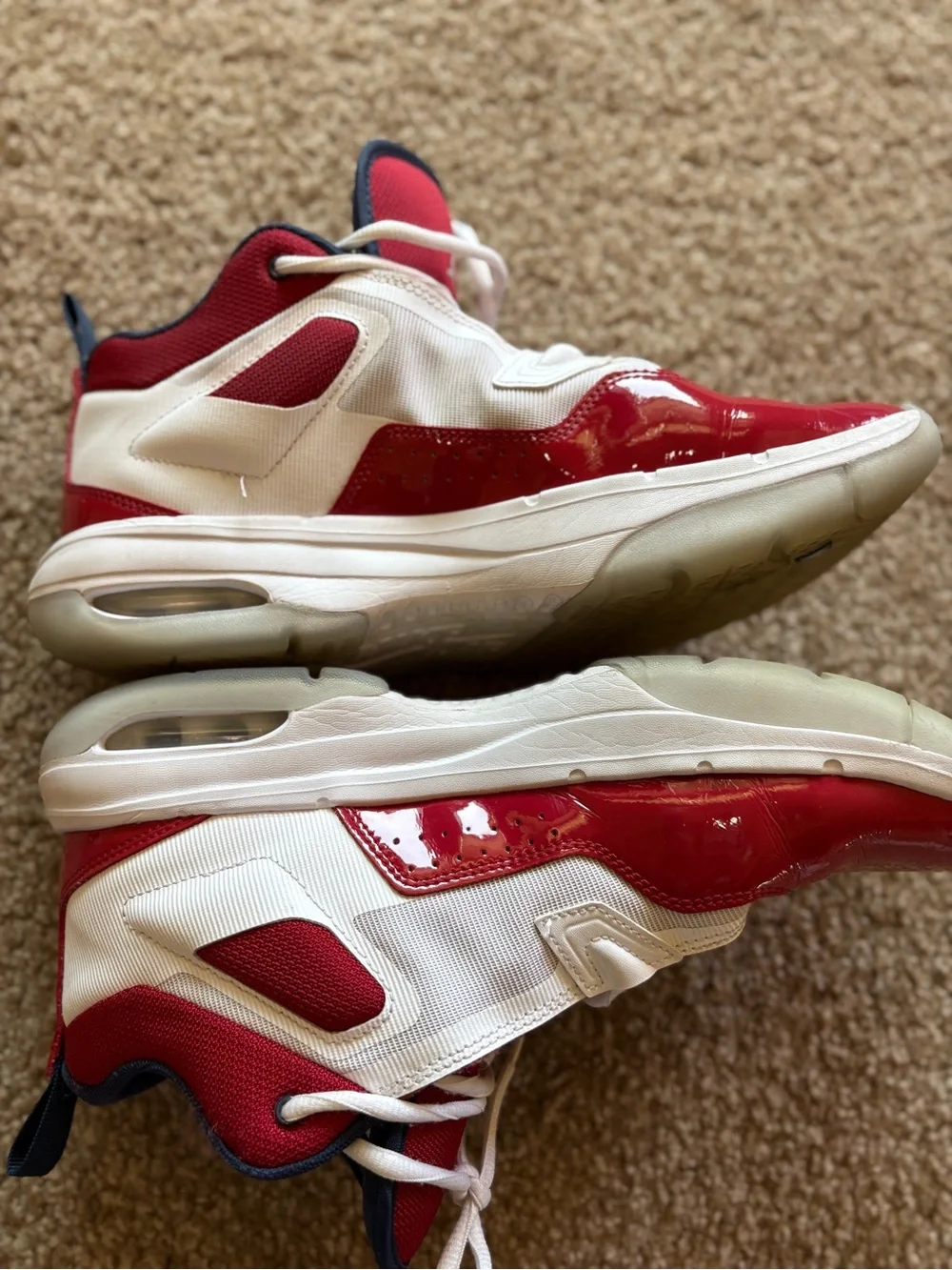 Nike Air Jordan Stay Loyal 3 Red and White Basketball Sneakers